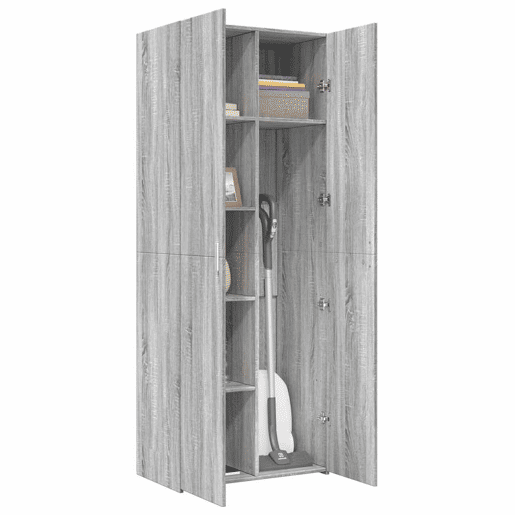 Armário alto - Bufete - Móvel de apoio 70x42,5x185 cm derivados madeira cinzento sonoma pt1324 Armário alto - Bufete - Móvel de apoio 70x42,5x185 cm derivados madeira cinzento sonoma pt1324