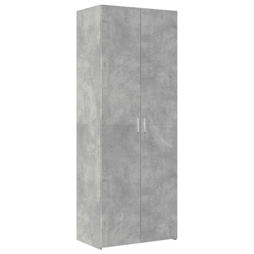Armário alto - Bufete - Móvel de apoio 70x42,5x185 cm derivados madeira cinzento cimento pt1285