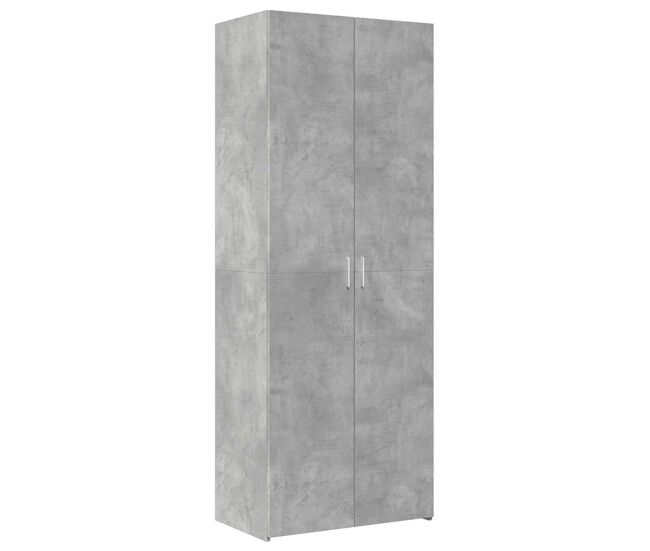Aparador alto - mueble de almacenamiento madera de ingeniería gris hormigón 70x42,5x185 cm es1285