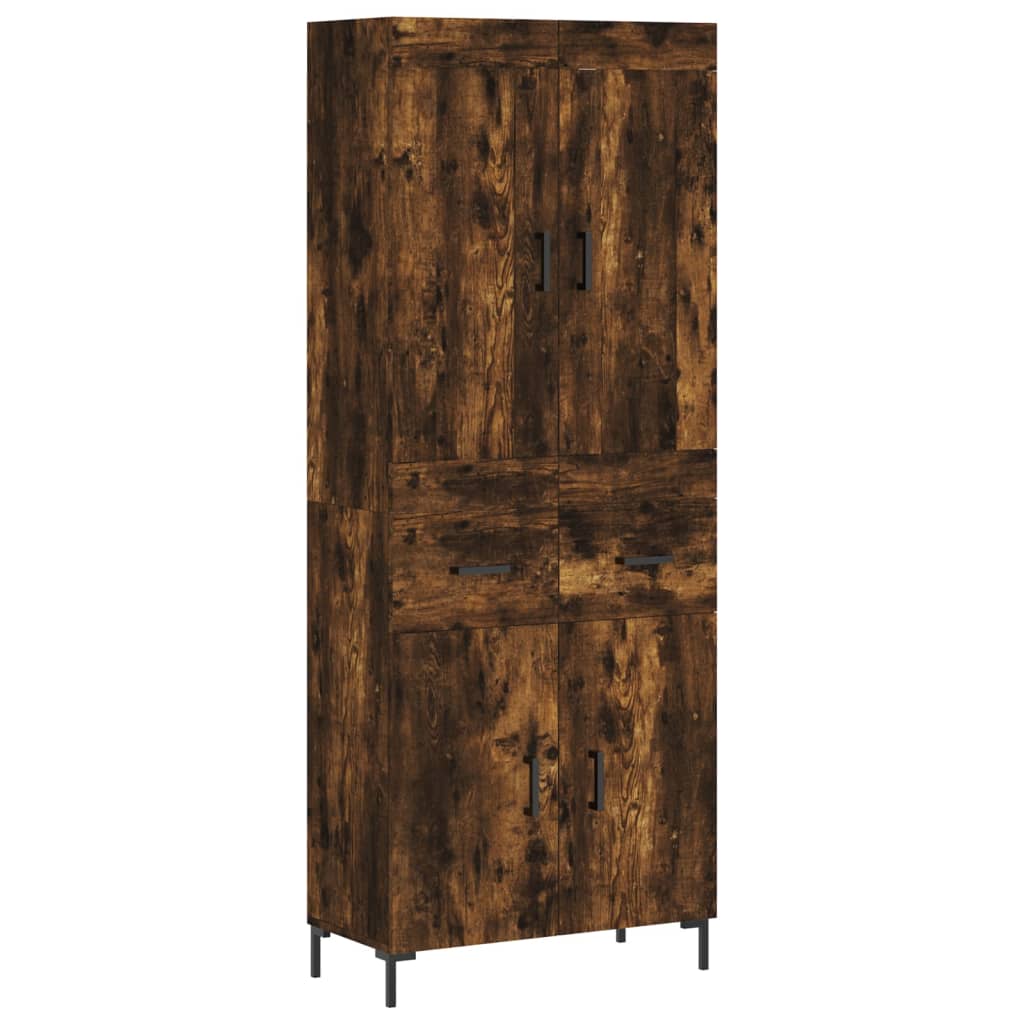 Aparador alto - Mueble de almacenamiento 2 pcs 69 Marrón