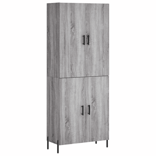 Armário alto - Bufete - Móvel de apoio 69,5x34x180 cm derivados de madeira sonoma cinza pt1077