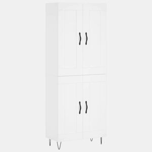 Armário alto - Bufete - Móvel de apoio 69,5x34x180 cm derivados de madeira branco pt718