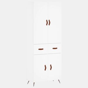 Armário alto - Bufete - Móvel de apoio 69,5x34x180 cm derivados de madeira branco pt674