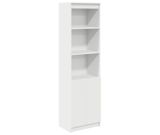 Aparador alto - mueble de almacenamiento blanco 50x35x180 cm madera de ingeniería es327