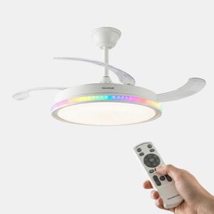 Ventoinha de teto com LED RGB e controlo remoto InnovaGoods