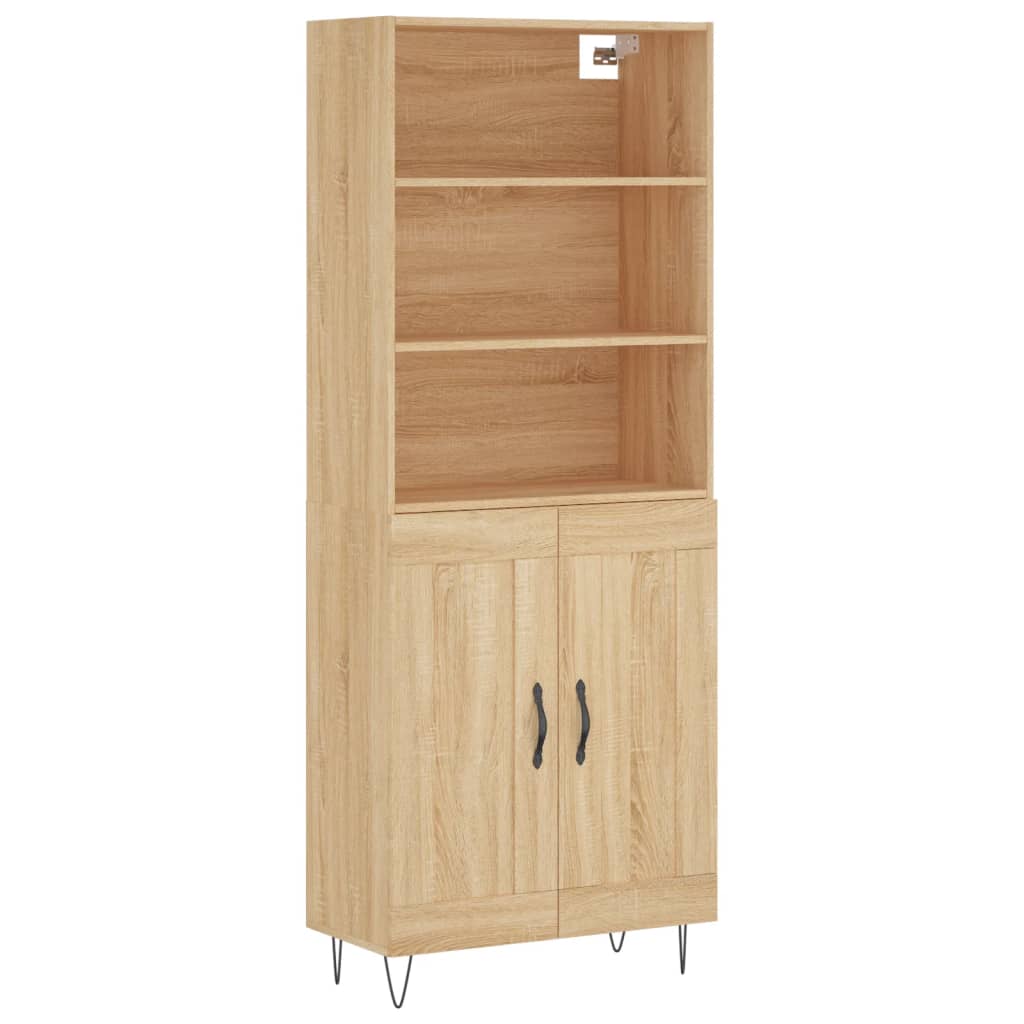 Aparador alto - Mueble de almacenamiento 69 Marrón