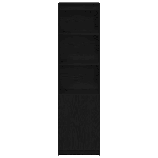 Armário alto - Bufete - Móvel de apoio 50x35x180cm derivados de madeira carvalho preto pt1584