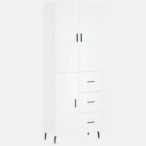 Armário alto - Bufete - Móvel de apoio 69,5x34x180 cm derivados de madeira branco pt658