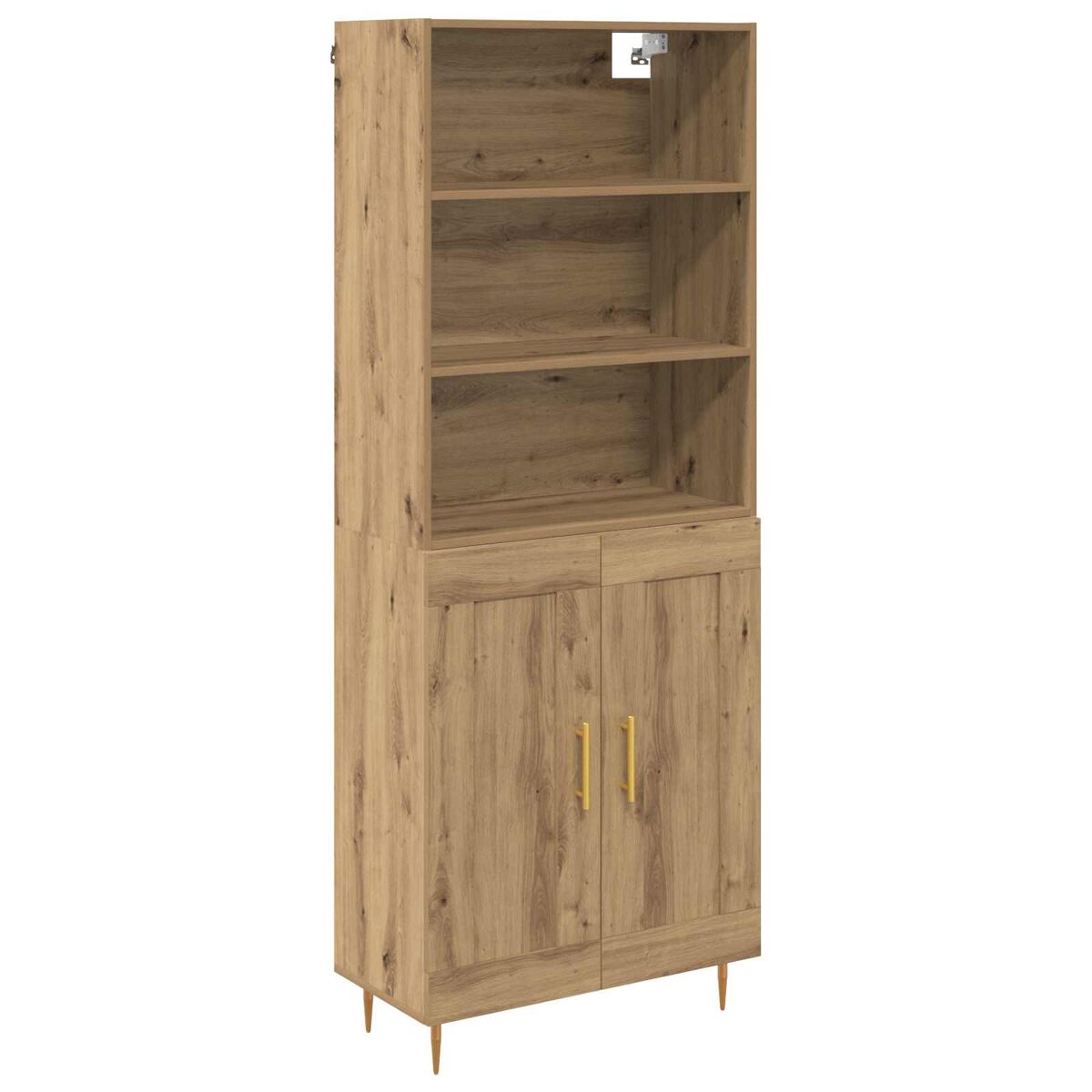Aparador alto - Mueble de almacenamiento 69 Roble Artisan