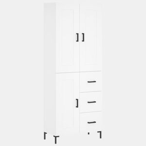 Armário alto - Bufete - Móvel de apoio 69,5x34x180 cm derivados de madeira branco pt738