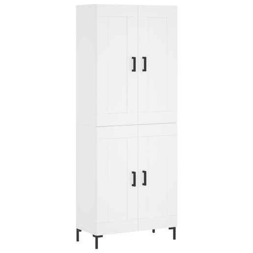 Armário alto - Bufete - Móvel de apoio 69,5x34x180 cm derivados de madeira branco pt717 Armário alto - Bufete - Móvel de apoio 69,5x34x180 cm derivados de madeira branco pt717