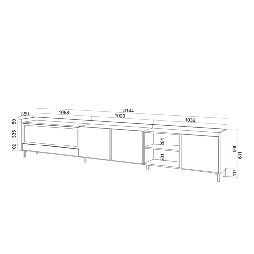 Móvel de TV, Muito espaço de arrumação, 315x35x61cm, Para televisores até 80, Lareira eléctrica XXL, Design industrial, LED, Estilo moderno, Carvalho e preto Móvel de TV, Muito espaço de arrumação, 315x35x61cm, Para televisores até 80, Lareira eléctrica XXL, Design industrial, LED, Estilo moderno, Carvalho e preto