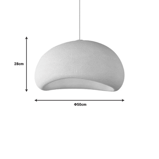 Candeeiro Pendente de Teto Branco 50x28 cm Moderno e Elegante para Sala de Estar