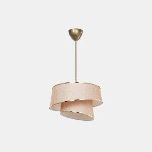 Candeeiro suspenso bege castanho dourado 32,5 x 65 cm com casquilho E27