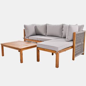 Conjunto de jardim com sofá e mesa de centro,cinza