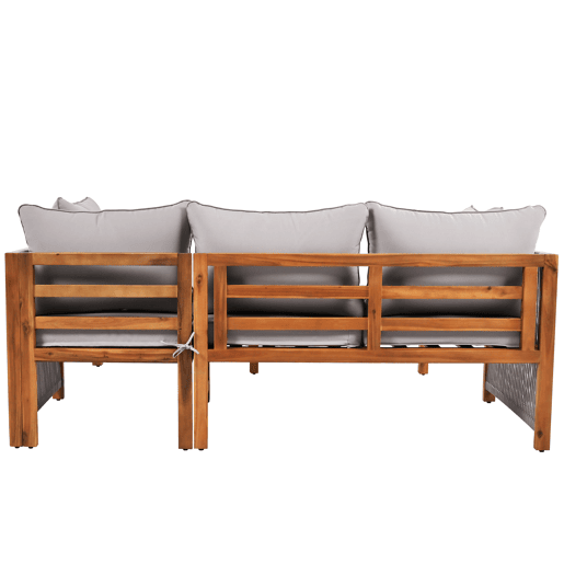 Conjunto de jardim com sofá e mesa de centro,cinza Conjunto de jardim com sofá e mesa de centro,cinza