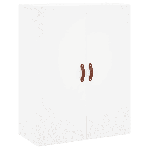 Armário alto - Bufete - Móvel de apoio 69,5x34x180 cm derivados de madeira branco pt668