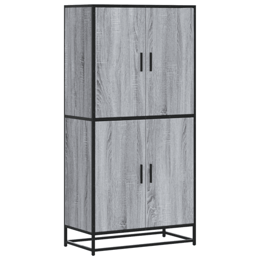 Armário alto - Bufete - Móvel de apoio 68x35x139 cm derivados de madeira cinzento sonoma pt1304