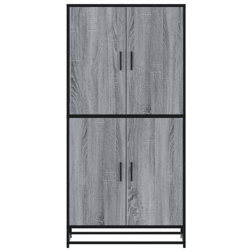 Armário alto - Bufete - Móvel de apoio 68x35x139 cm derivados de madeira cinzento sonoma pt1304