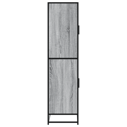 Armário alto - Bufete - Móvel de apoio 68x35x139 cm derivados de madeira cinzento sonoma pt1304