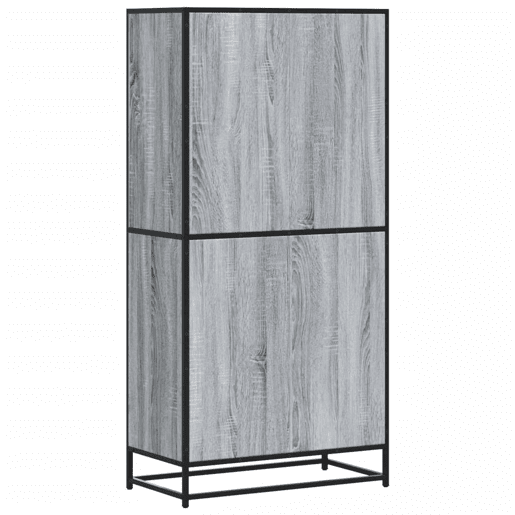 Armário alto - Bufete - Móvel de apoio 68x35x139 cm derivados de madeira cinzento sonoma pt1304