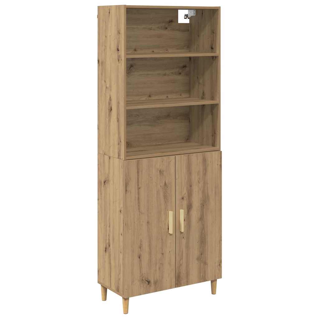 Aparador alto - Mueble de almacenamiento 69 Roble Artisan