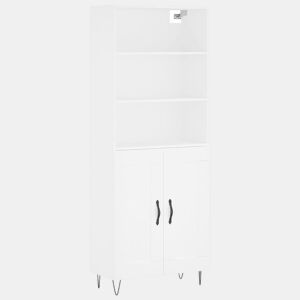 Armário alto - Bufete - Móvel de apoio 69,5x34x180 cm derivados de madeira branco pt640