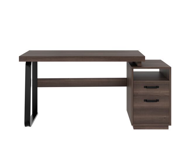 Escritorio moderno 135x54 cm - diseño minimalista, con almacenamiento multifuncional - marrón