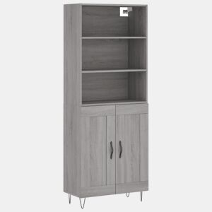 Armário alto - Bufete - Móvel de apoio 69,5x34x180 cm derivados de madeira sonoma cinza pt1074