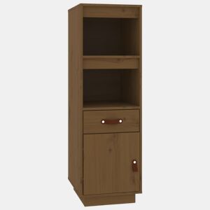 Armário alto - Bufete - Móvel de apoio 34x40x108,5 cm pinho maciço castanho mel pt1508