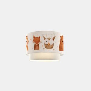 Candeeiro Pendente Infantil E27 Branco Vermelho
