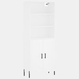 Armário alto - Bufete - Móvel de apoio 69,5x34x180 cm derivados de madeira branco pt642