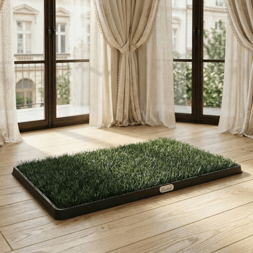 PawHut Sanita para Cães com Relva Artificial, 76x50,5 cm, Bandeja Higiênica para Treino, com Grelha de Drenagem, Design de 3 Camadas e Fácil de Limpar, Interior e Exterior, Verde