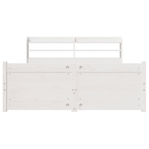 Estrutura De Cama De Casal c cabeceira - 150x200 cm pinho maciço branco