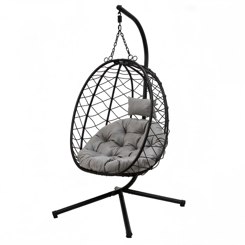 Sillón colgante con cojín extra grueso – apto para interior y exterior