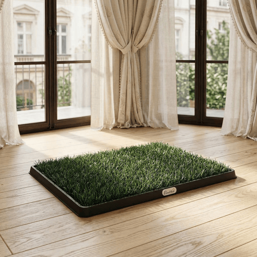 PawHut Sanita para Cães com Relva Artificial, 63x50,5 cm Tabuleiro Sanitário para Cães para Treino com Grelha de Drenagem Design de 3 Camadas e Fácil de Limpar Interior e Exterior Verde