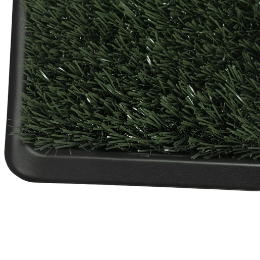 PawHut Sanita para Cães com Relva Artificial, 63x50,5 cm Tabuleiro Sanitário para Cães para Treino com Grelha de Drenagem Design de 3 Camadas e Fácil de Limpar Interior e Exterior Verde