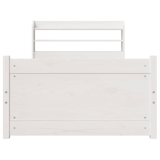 Estrutura de cama de solteiro para adultos c cabeceira 90x190 cm branco