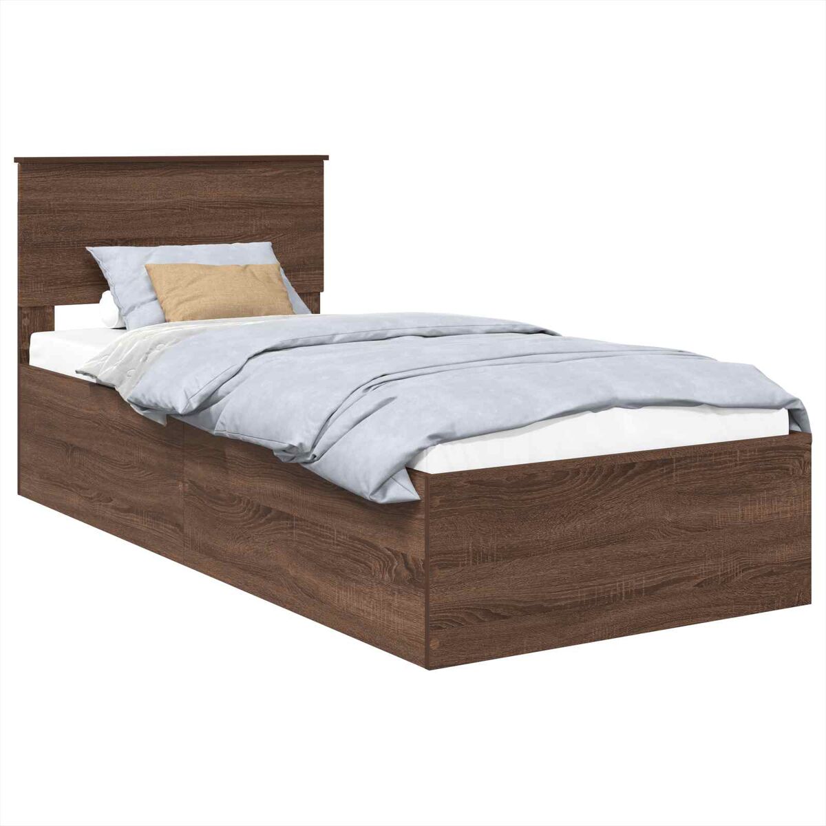 Estructura de cama simple para adultos 78x200 Roble
