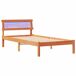 Estructura de cama simple para adultos 95x202 Estructura de cama simple para adultos 95x202 Marrón