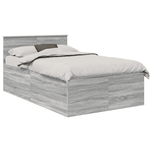 Estrutura De Cama De Casal Moderno - Cinza Sonoma 120 x 190 cm Madeira processada
