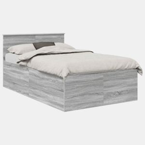 Estrutura De Cama De Casal Moderno - Cinza Sonoma 120 x 190 cm Madeira processada