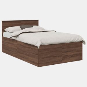 Estrutura da Cama de casal moderno com cabeceira Carvalho Marrom 135 x 190 cm