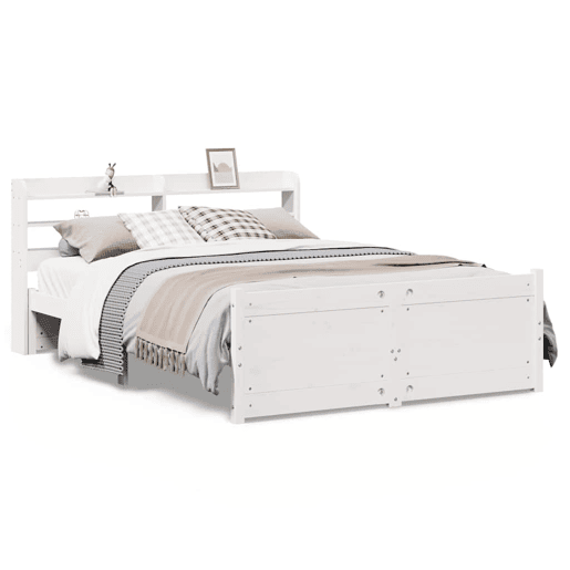 Estrutura De Cama Dupla para adultos c cabeceira - 140x200 cm branco