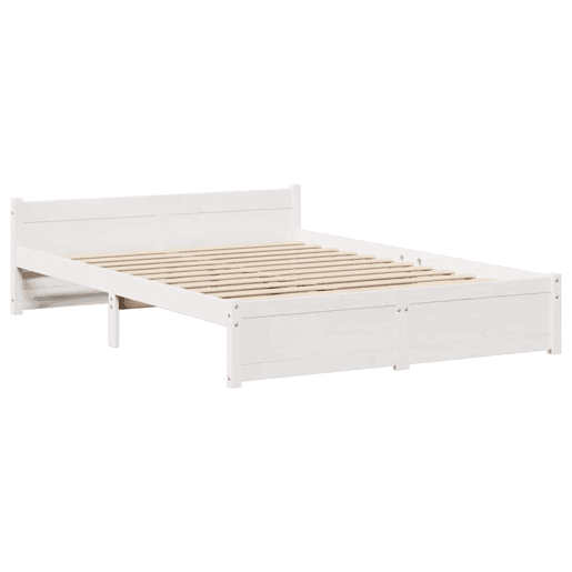 Estrutura De Cama Dupla para adultos c cabeceira - 140x200 cm branco