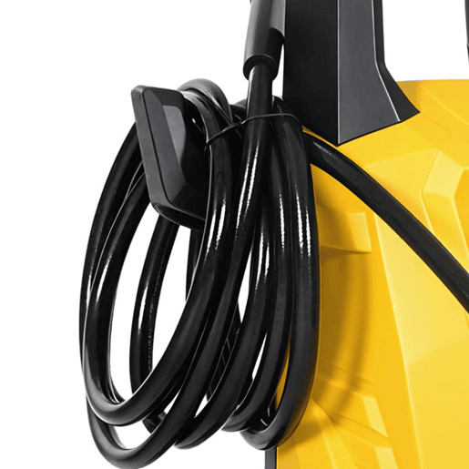 Outsunny Lavadora de Alta Pressão 1600W Presión 100 Bar Caudal 390 Lh Hidrolavadora Elétrica Portátil com Bocal Ajustável e Rodas para Casa Pátio Carro 29,5x22x60u202Fcm Amarelo