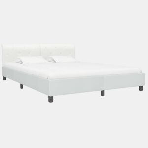 Estrutura De Cama De Casal Moderno - 160x200 cm couro artificial branco