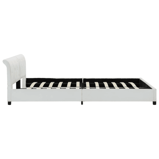 Estrutura De Cama De Casal Moderno - 160x200 cm couro artificial branco