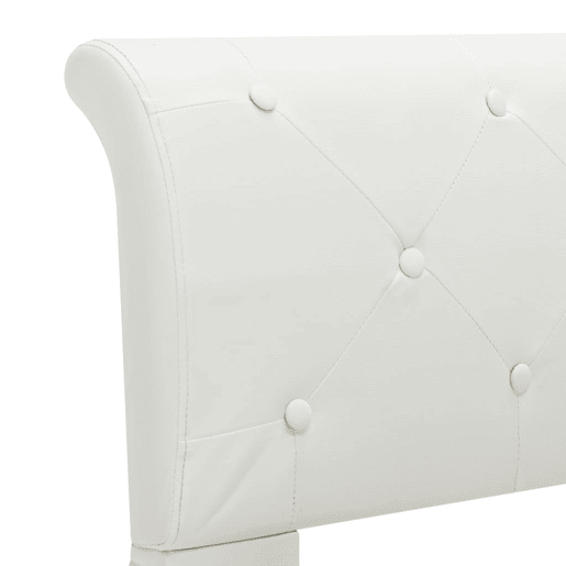 Estrutura De Cama De Casal Moderno - 160x200 cm couro artificial branco