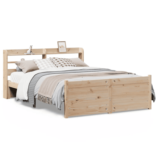 Estrutura De Cama De Casal c cabeceira - 135x190 cm pinho maciço
